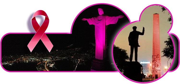 Monumentos com outubro rosa